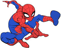 Spider-Man soaring