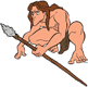 Tarzan holding spear