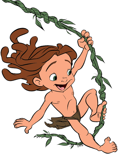 all-original. transparent images of Tarzan, Kala, Terk and Tantor. 