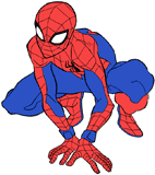 Spider-Man crouching