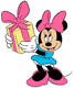 Minnie holding a present