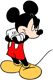 Mickey Mouse angrily crossing his arms