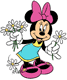 Minnie Mouse picking daisies