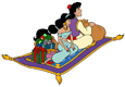 Aladdin, Jasmine on Carpet