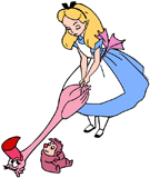 Alice playing croquet