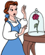 Belle by the enchanted rose