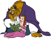 Belle reading to Beast