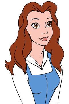 Belle wearing her hair down