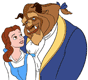 Belle, Beast looking into each other's eyes