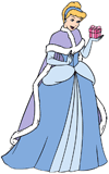 Cinderella admiring her Christmas present