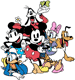 Classic Mickey, Donald, Goofy, Minnie, Daisy