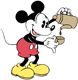 Classic Mickey pouring out cup of coffee
