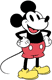 Mickey Mouse standing with his hands on his hips