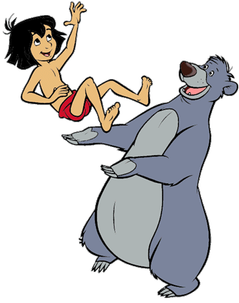 Baloo and Mowgli Clip Art | Disney Clip Art Galore