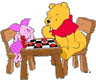 Pooh, Piglet playing game