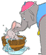 Jumbo bathing Dumbo