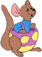 Roo dressed as an Easter egg