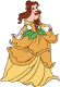 Belle wearing a floral dress