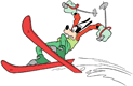 Goofy skiing