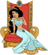 Jasmine sitting on her throne