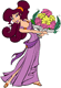 Meg holding a flower