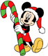 Mickey Mouse, candy cane