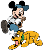 Mickey Mouse & Pluto hiking