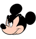 Mickey Mouse's frowning face