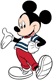 Mickey Mouse wearing a t-shirt