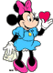 Minnie receiving a heart in a letter