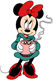 Minnie Mouse drinking hot cocoa