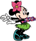 Minnie Mouse hula dancing