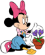 Minnie Mouse gardening