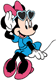 Minnie Mouse wearing sunglasses
