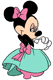Minnie Mouse wearing a pretty dress