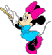Minnie Mouse playing the flute
