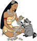Pocahontas, Meeko making a daisy chain