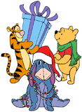 Pooh, Tigger and Eeyore at Christmas
