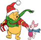 Winnie the Pooh, Piglet walking hand in hand