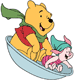 Winnie, Piglet sledding