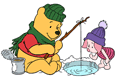 Winnie, Piglet ice fishing