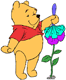 Winnie the Pooh dusting flower