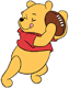 Winnie the Pooh throwing football