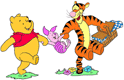 Pooh, Piglet, Tigger picnic