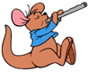 Roo playing flute