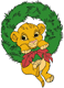 Baby Simba in wreath