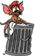 Tito going through garbage can