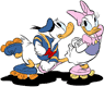 Donald, Daisy rollerskating