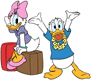 Donald and Daisy Duck going on vacation