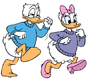 Donald, Daisy jogging